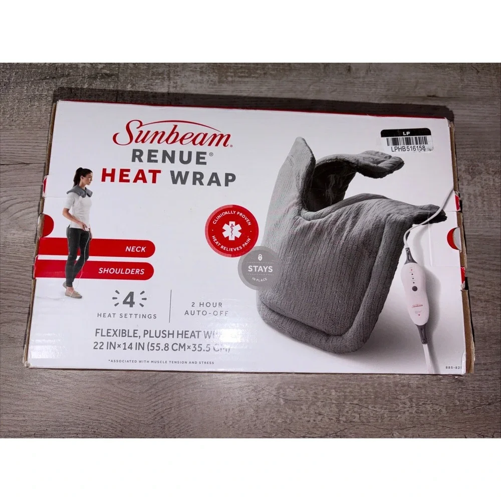 Sunbeam Renue Heat Wrap for Neck & Shoulders 4 Heat‎ Settings 22
